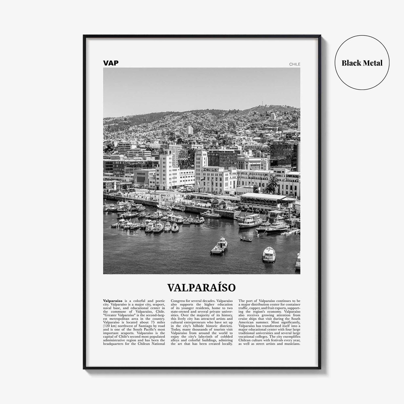 Valparaiso Print Black and White, Valparaíso Wall Art, Valparaíso Poster, Valparaíso Photo, Chile, Valparaíso, South America