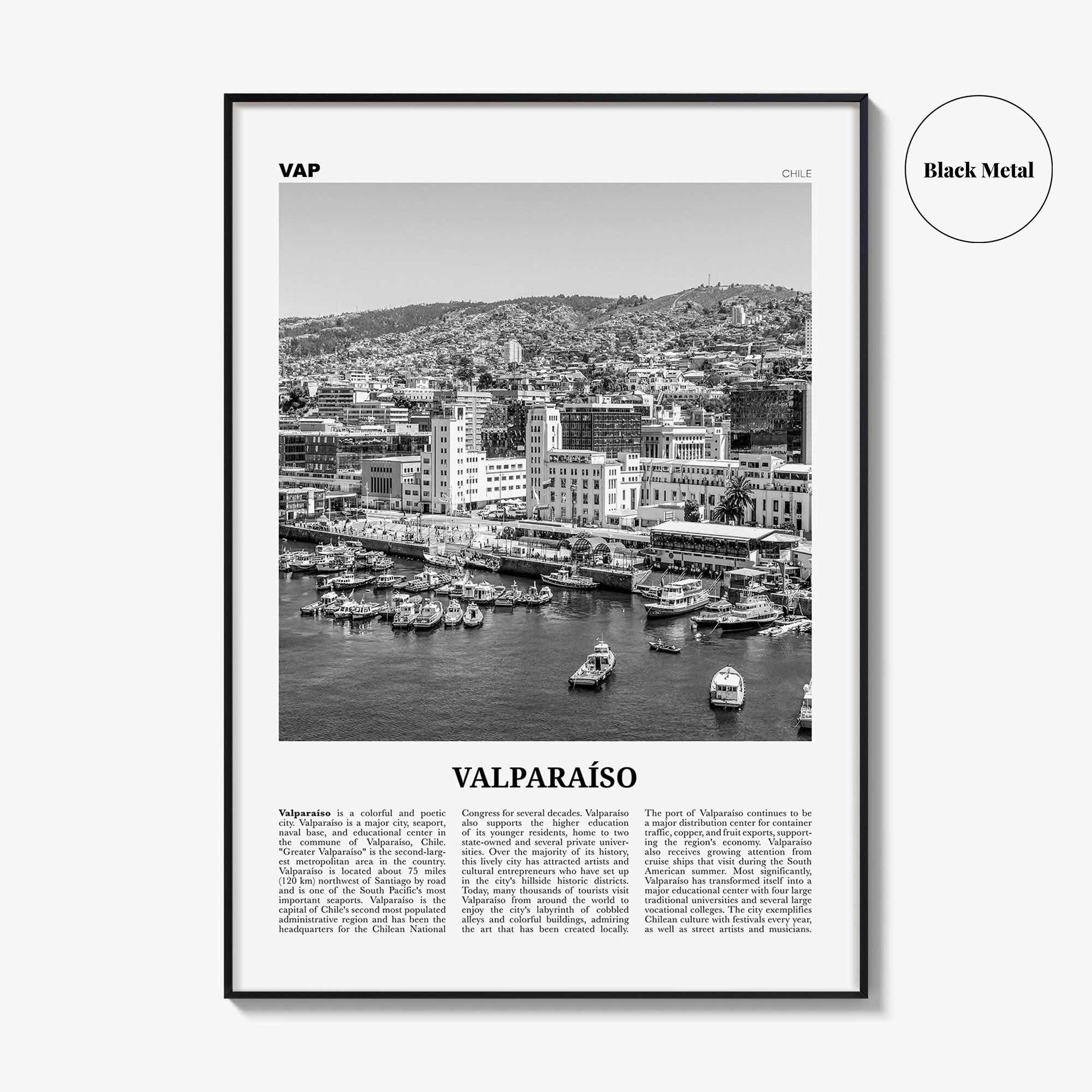 Valparaiso Print Black and White, Valparaíso Wall Art, Valparaíso Poster, Valparaíso Photo, Chile, Valparaíso, South America