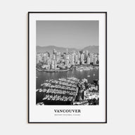Vancouver, Canada Portrait B&W No 1 Poster