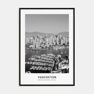 Vancouver, Canada Portrait B&W No 1 Poster