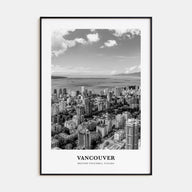 Vancouver, Canada Portrait B&W No 2 Poster