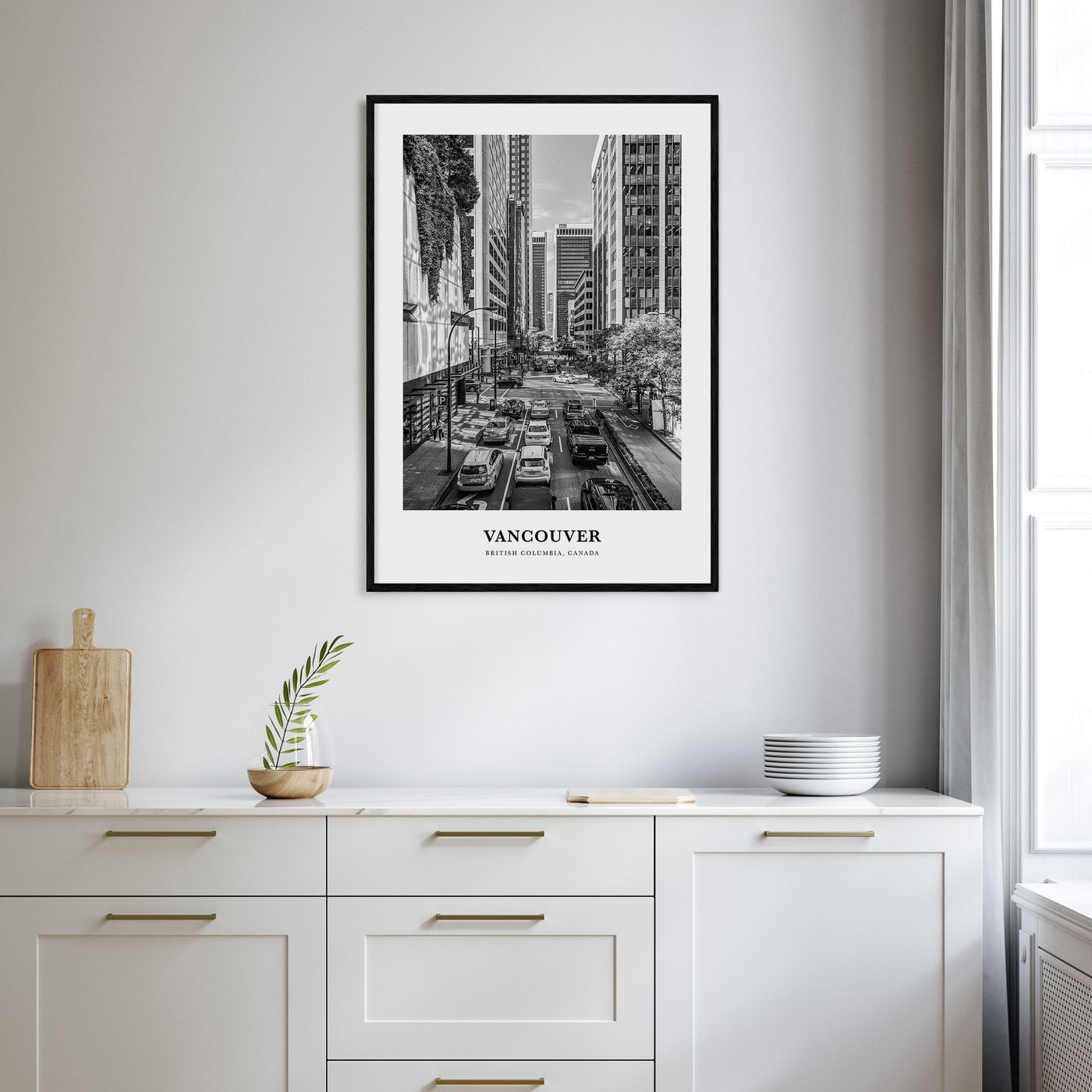 Vancouver, Canada Portrait B&W No 3 Poster