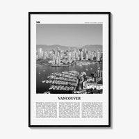 Vancouver Print Black and White Canada No 1, Vancouver Wall Art, Vancouver Poster, Vancouver Photo, British Columbia, North America