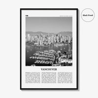 Vancouver Print Black and White Canada No 1, Vancouver Wall Art, Vancouver Poster, Vancouver Photo, British Columbia, North America