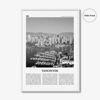 Vancouver Print Black and White Canada No 1, Vancouver Wall Art, Vancouver Poster, Vancouver Photo, British Columbia, North America