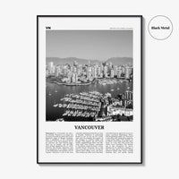 Vancouver Print Black and White Canada No 1, Vancouver Wall Art, Vancouver Poster, Vancouver Photo, British Columbia, North America