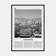 Vancouver, Canada Travel B&W No 1 Poster