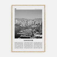 Vancouver, Canada Travel B&W No 1 Poster