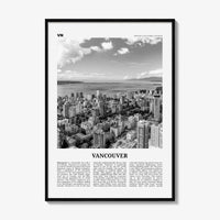 Vancouver Print Black and White Canada No 2, Vancouver Wall Art, Vancouver Poster, Vancouver Photo, British Columbia, North America