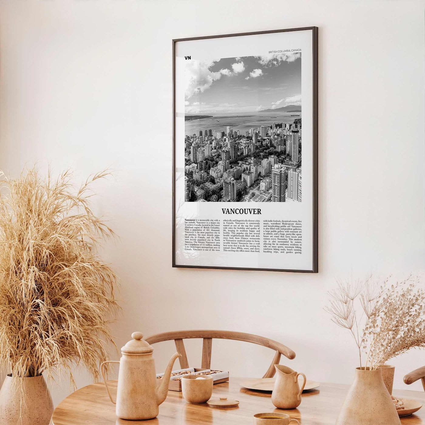 Vancouver Print Black and White Canada No 2, Vancouver Wall Art, Vancouver Poster, Vancouver Photo, British Columbia, North America