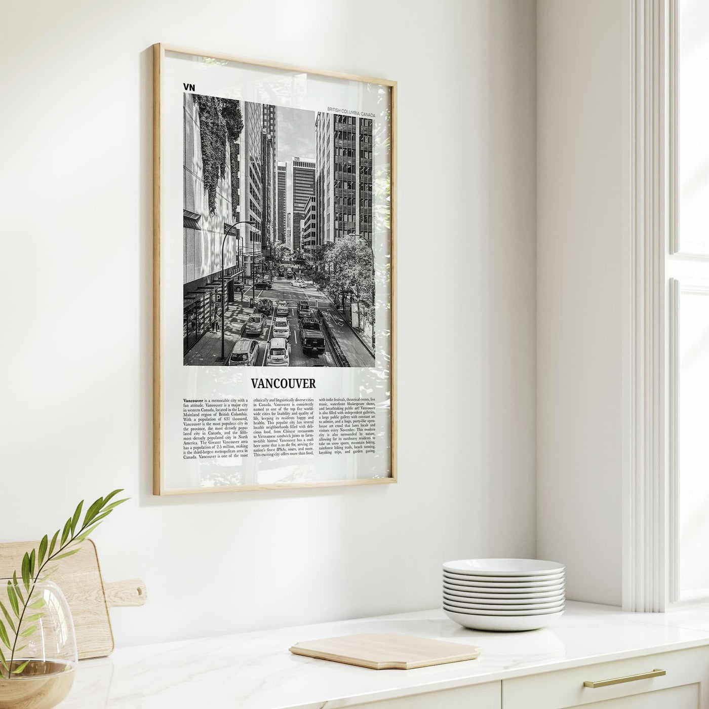 Vancouver Print Black and White Canada No 3, Vancouver Wall Art, Vancouver Poster, Vancouver Photo, British Columbia, North America