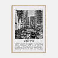 Vancouver, Canada Travel B&W No 3 Poster