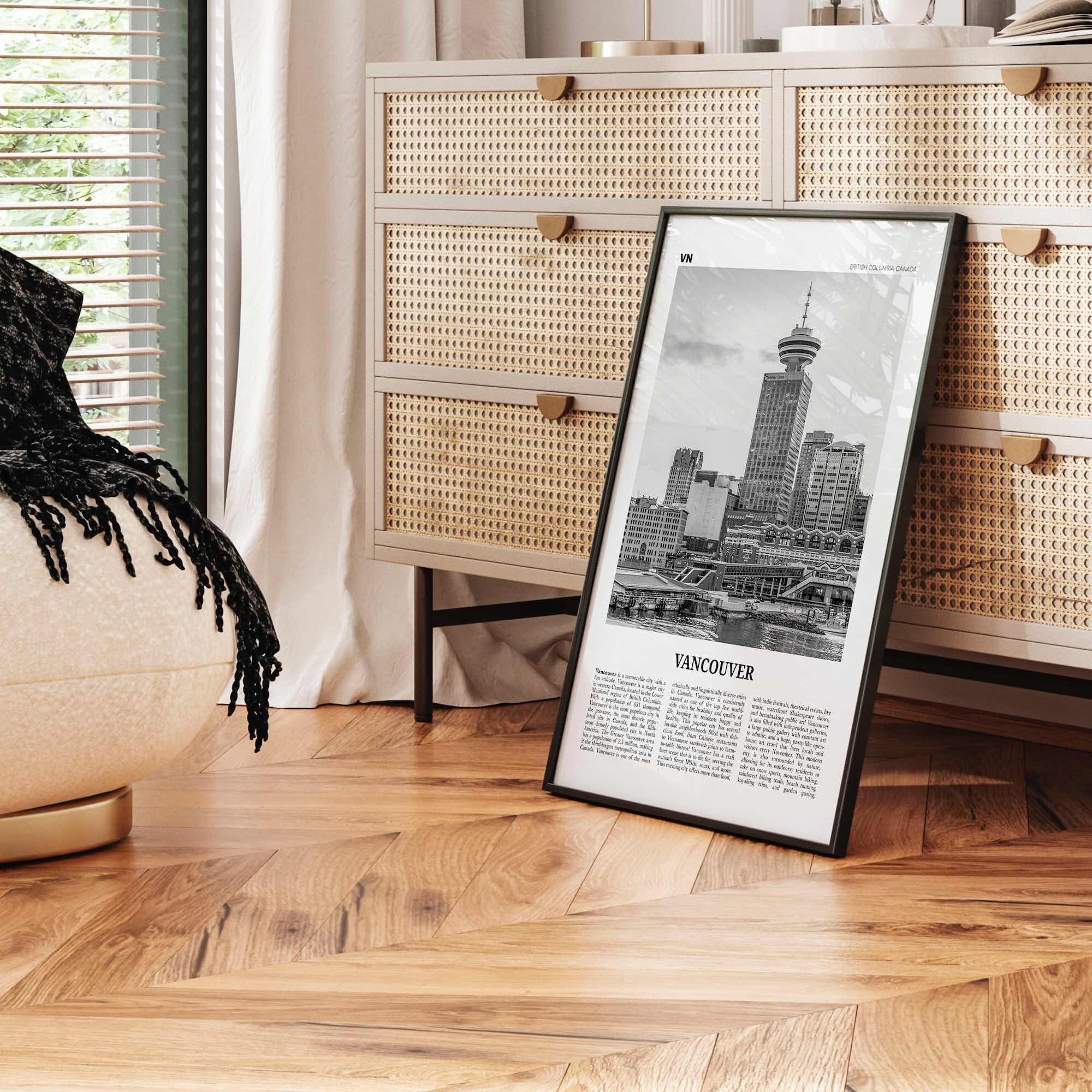 Vancouver Print Black and White Canada No 4, Vancouver Wall Art, Vancouver Poster, Vancouver Photo, British Columbia, North America