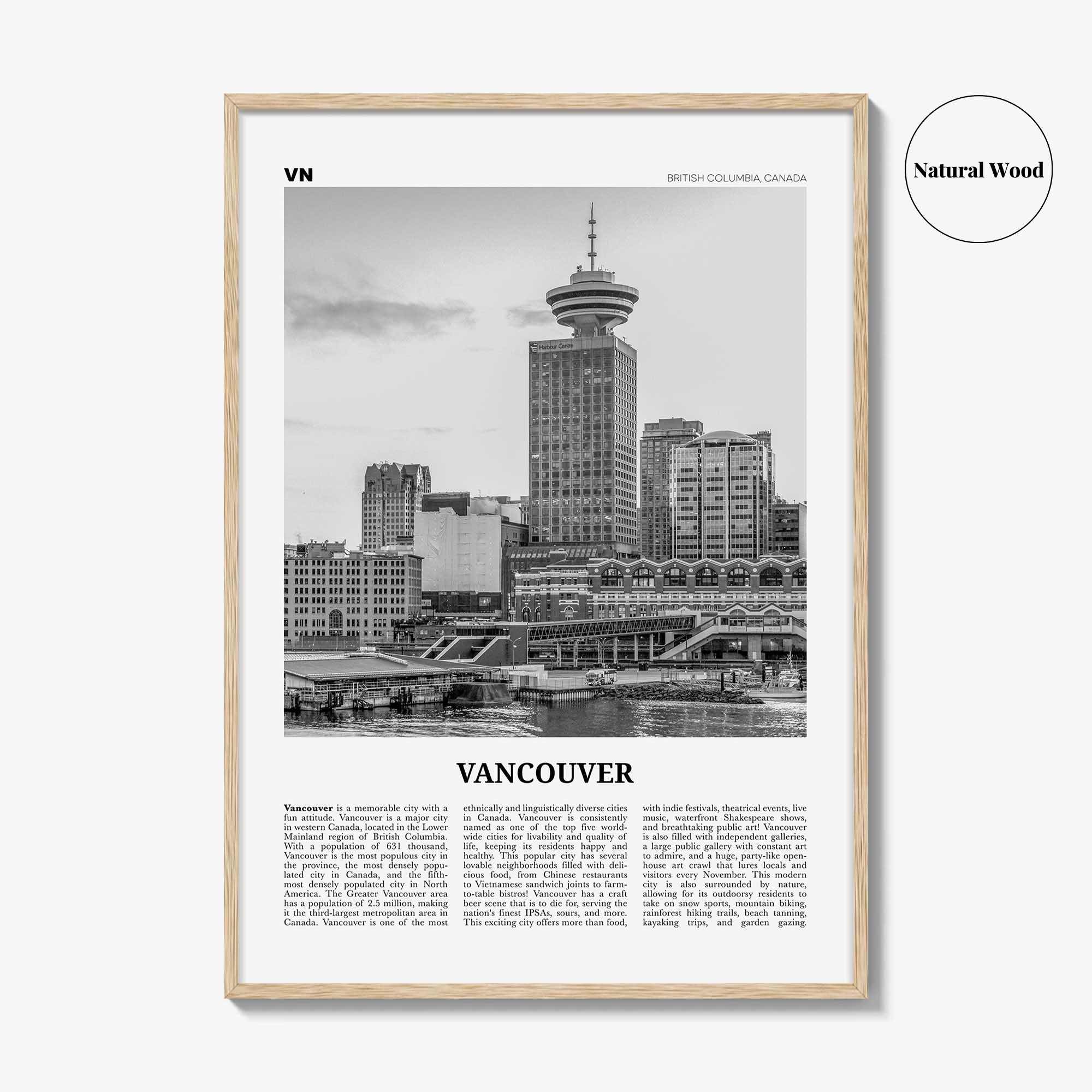 Vancouver Print Black and White Canada No 4, Vancouver Wall Art, Vancouver Poster, Vancouver Photo, British Columbia, North America