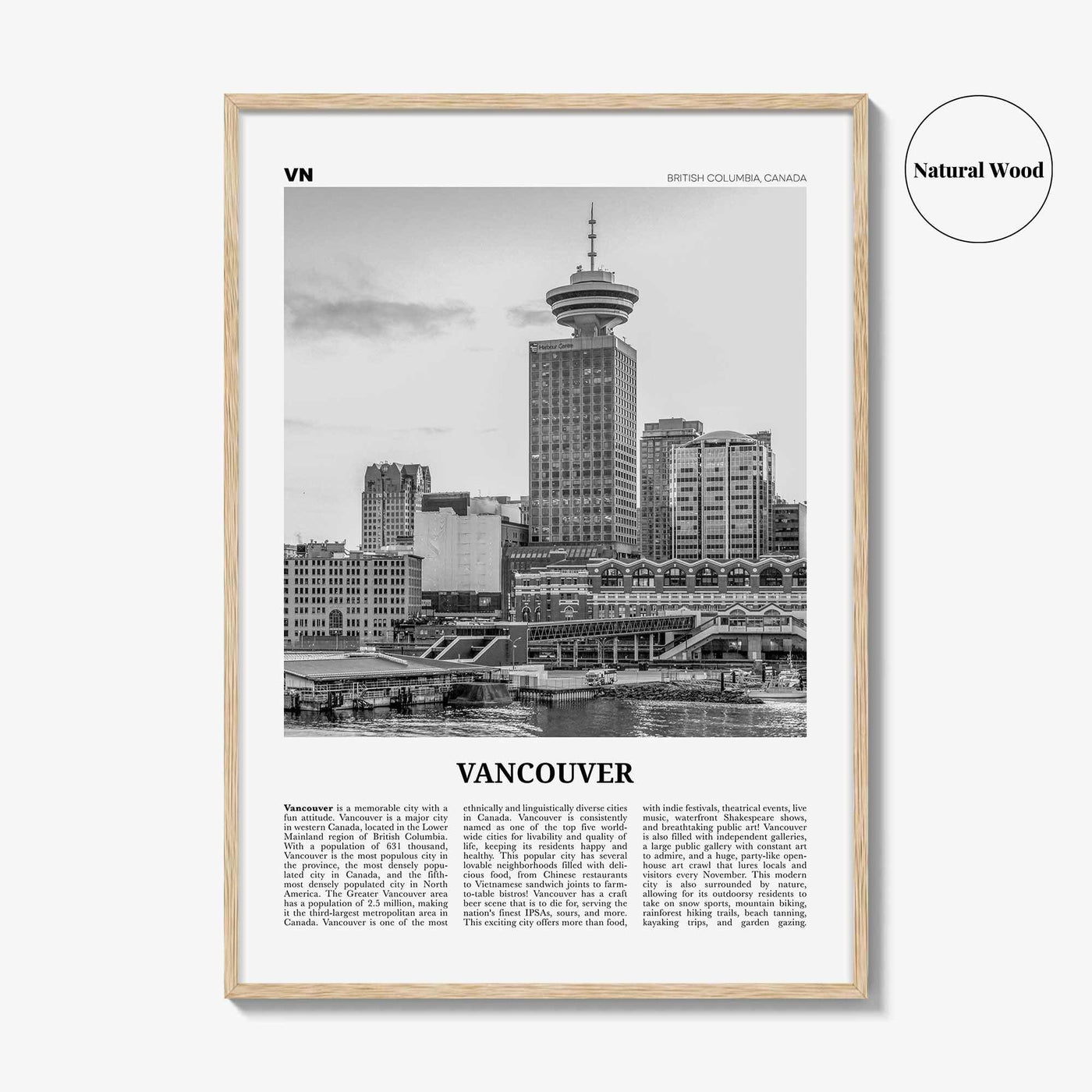 Vancouver Print Black and White Canada No 4, Vancouver Wall Art, Vancouver Poster, Vancouver Photo, British Columbia, North America