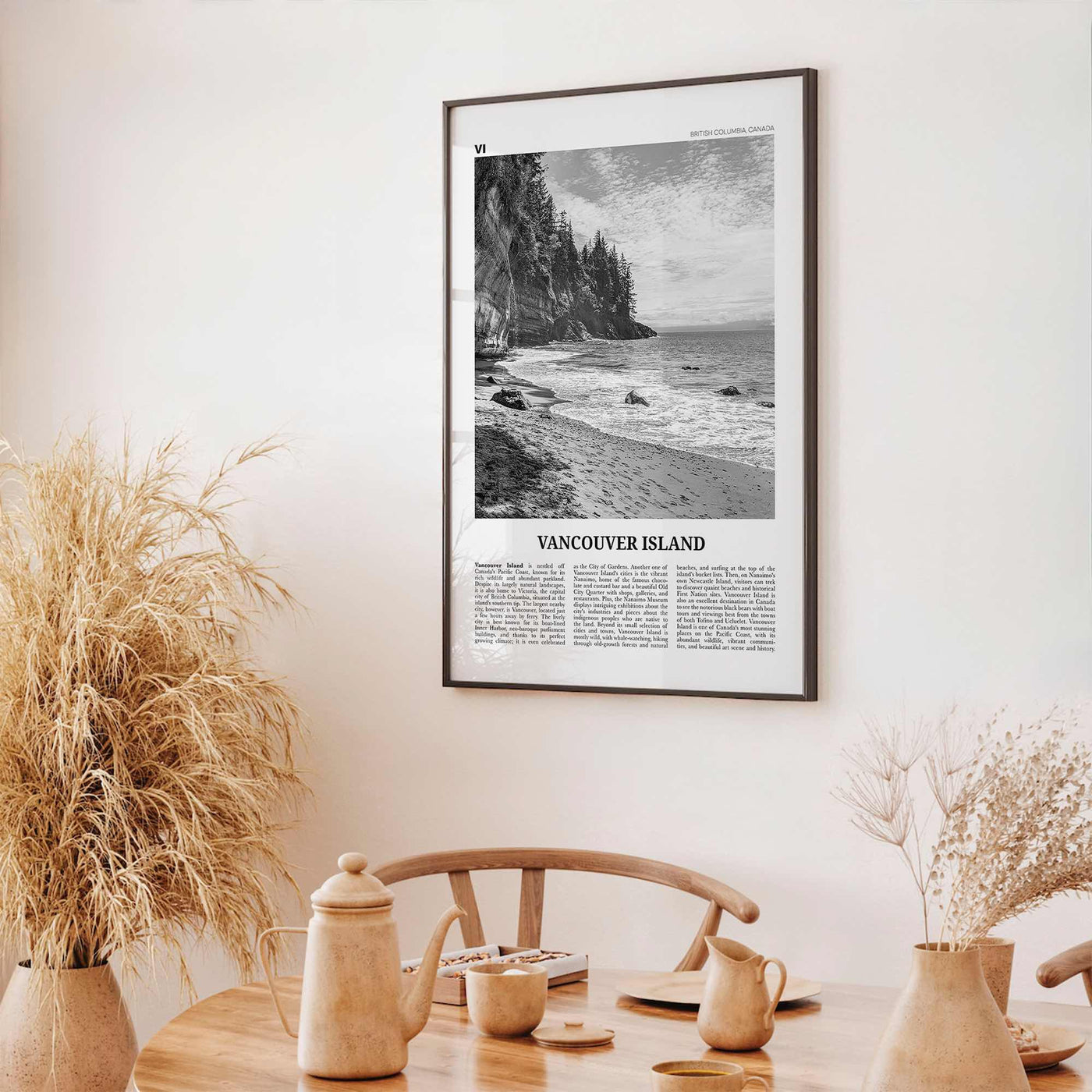 Vancouver Island Print Black and White, Vancouver Island Wall Art, Vancouver Island Poster, Vancouver Island Photo, British Columbia Canada