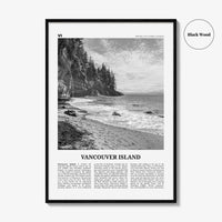 Vancouver Island Print Black and White, Vancouver Island Wall Art, Vancouver Island Poster, Vancouver Island Photo, British Columbia Canada