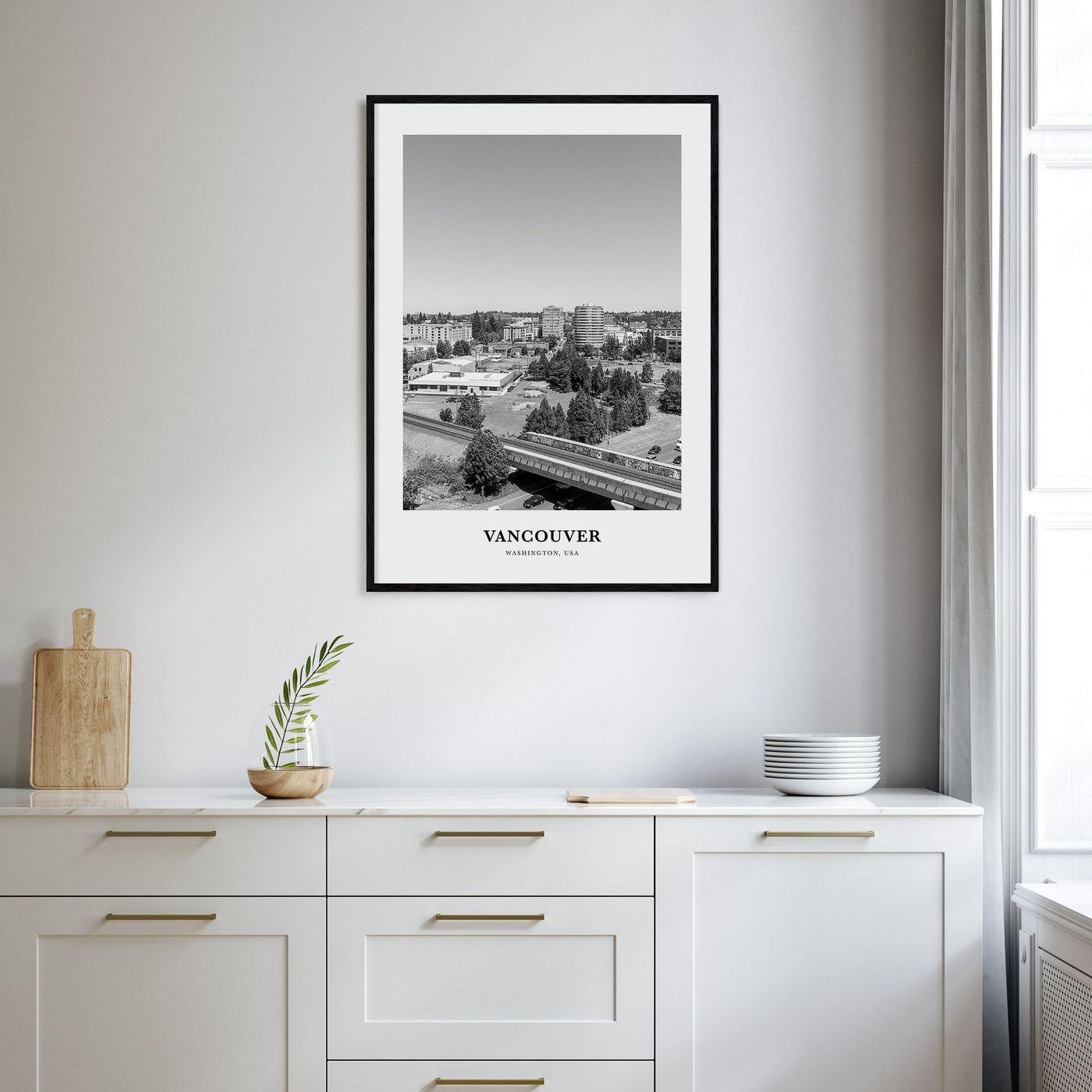 Vancouver, Washington Portrait B&W Poster