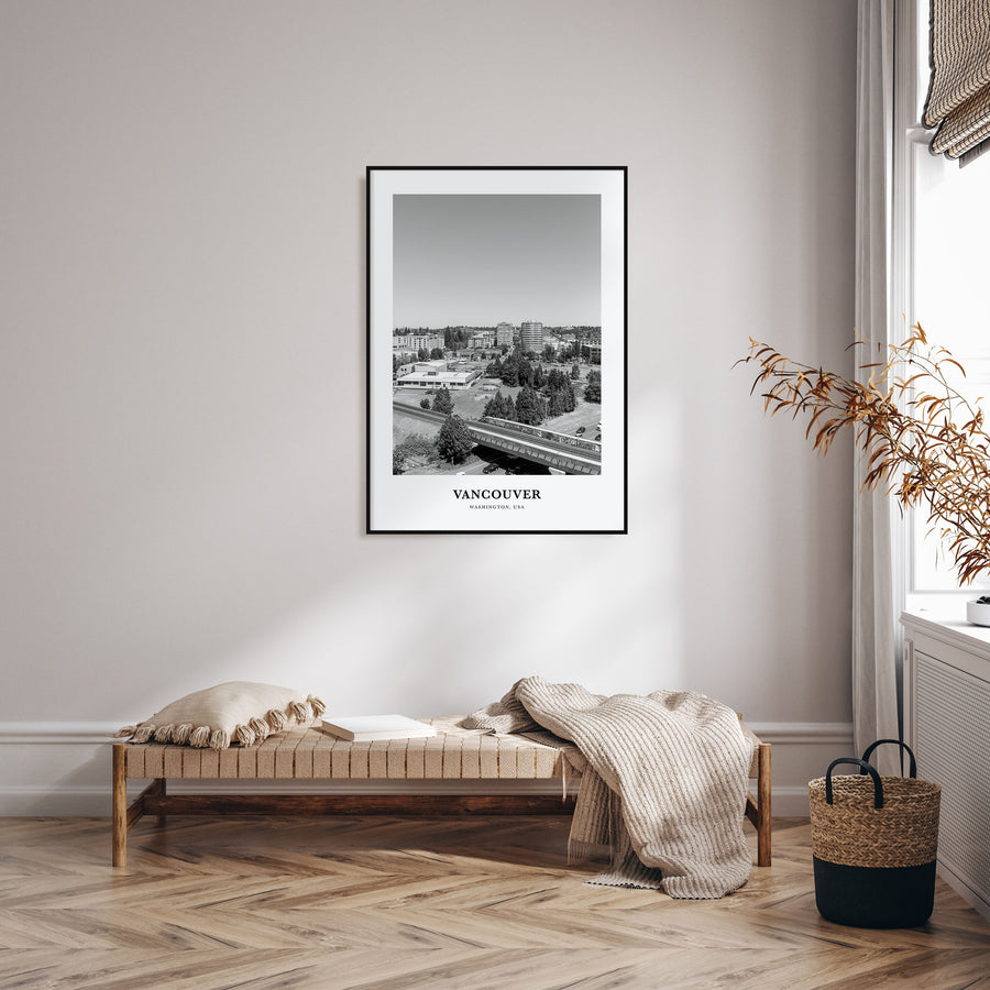 Vancouver, Washington Portrait B&W Poster