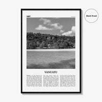 Vanuatu Print Black and White, Vanuatu Wall Art, Vanuatu Poster, Vanuatu Photo, Vanuatu Wall Décor, Vanuatu Map, Oceania