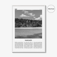 Vanuatu Print Black and White, Vanuatu Wall Art, Vanuatu Poster, Vanuatu Photo, Vanuatu Wall Décor, Vanuatu Map, Oceania