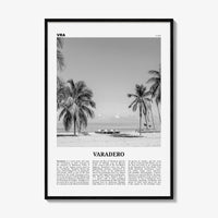 Varadero Print Black and White, Varadero Wall Art, Varadero Poster, Varadero Photo, Varadero Wall Decor, Playa Azul, Cuba, Cuban, Caribbean