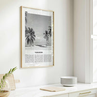 Varadero Print Black and White, Varadero Wall Art, Varadero Poster, Varadero Photo, Varadero Wall Decor, Playa Azul, Cuba, Cuban, Caribbean
