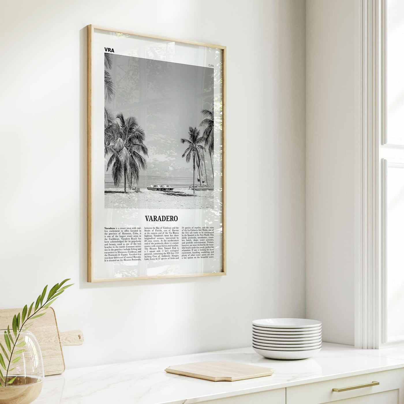 Varadero Print Black and White, Varadero Wall Art, Varadero Poster, Varadero Photo, Varadero Wall Decor, Playa Azul, Cuba, Cuban, Caribbean