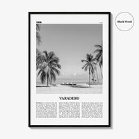 Varadero Print Black and White, Varadero Wall Art, Varadero Poster, Varadero Photo, Varadero Wall Decor, Playa Azul, Cuba, Cuban, Caribbean