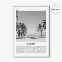 Varadero Print Black and White, Varadero Wall Art, Varadero Poster, Varadero Photo, Varadero Wall Decor, Playa Azul, Cuba, Cuban, Caribbean
