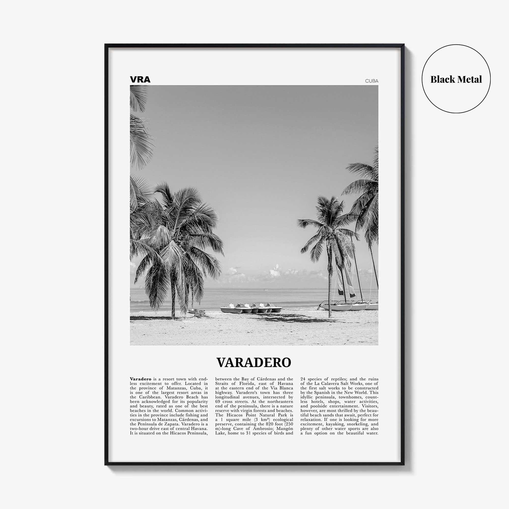 Varadero Print Black and White, Varadero Wall Art, Varadero Poster, Varadero Photo, Varadero Wall Decor, Playa Azul, Cuba, Cuban, Caribbean