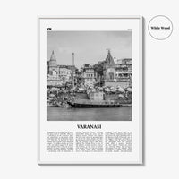Varanasi Print Black and White, Varanasi Wall Art, Varanasi Poster, Varanasi Photo, Varanasi Wall Décor, Varanasi Map, India