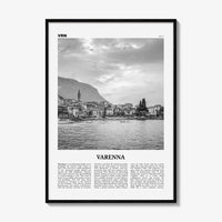 Varenna Print Black and White, Varenna Wall Art, Varenna Poster, Varenna Photo, Varenna Wall Décor, Varenna Map, Italy