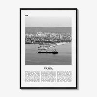 Varna Print Black and White, Varna Wall Art, Varna Poster, Varna Photo, Varna Wall Décor, Varna Map, Bulgaria