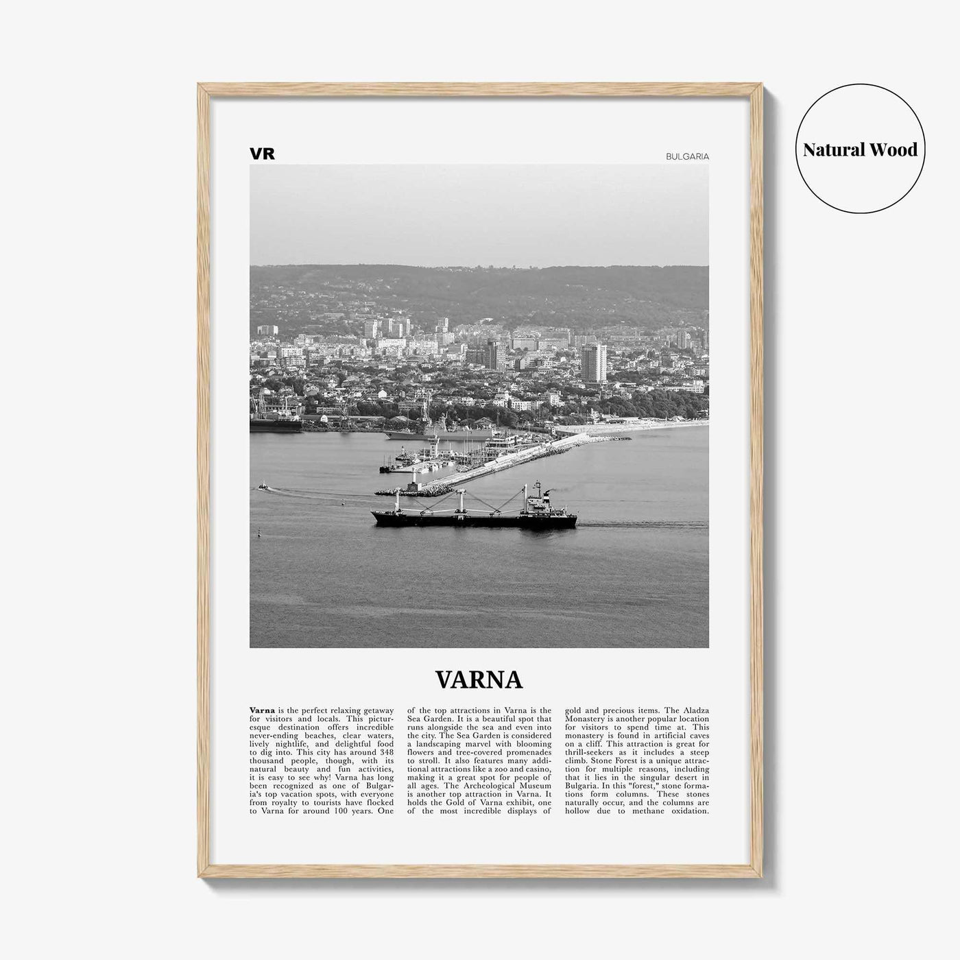 Varna Print Black and White, Varna Wall Art, Varna Poster, Varna Photo, Varna Wall Décor, Varna Map, Bulgaria
