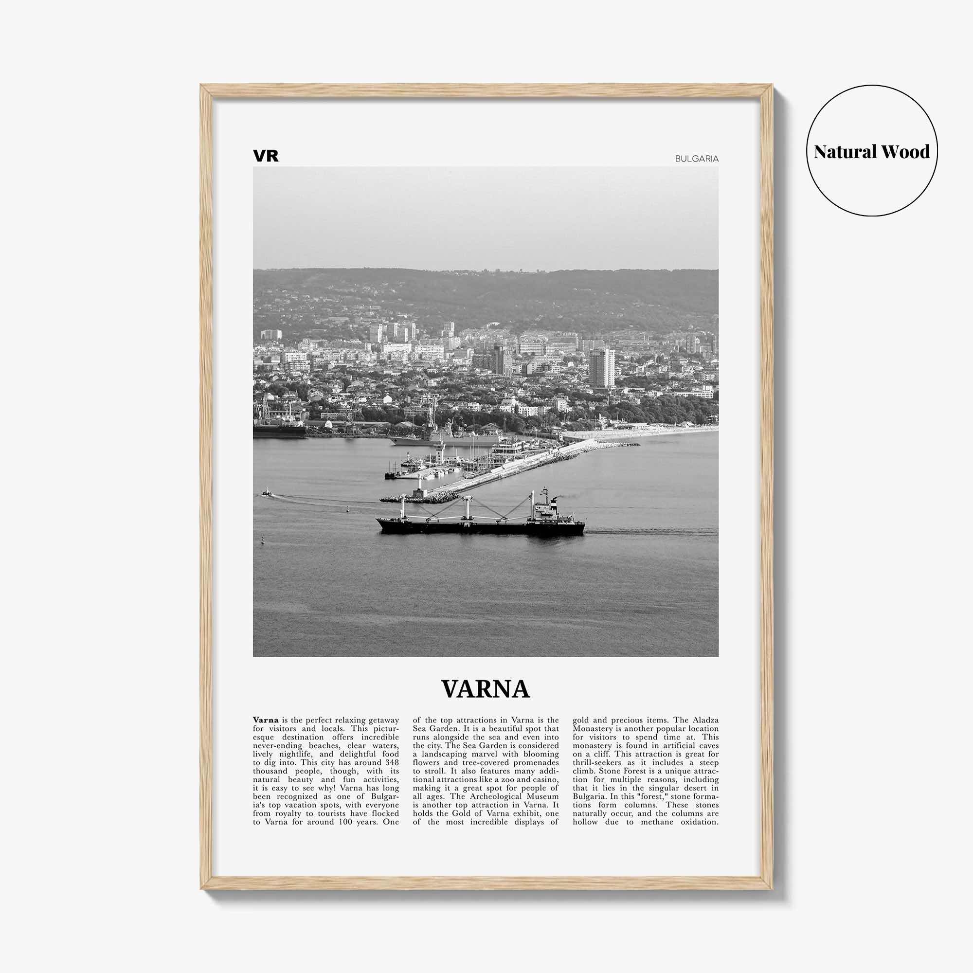 Varna Print Black and White, Varna Wall Art, Varna Poster, Varna Photo, Varna Wall Décor, Varna Map, Bulgaria