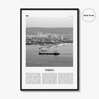 Varna Print Black and White, Varna Wall Art, Varna Poster, Varna Photo, Varna Wall Décor, Varna Map, Bulgaria