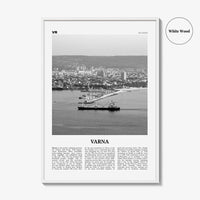Varna Print Black and White, Varna Wall Art, Varna Poster, Varna Photo, Varna Wall Décor, Varna Map, Bulgaria