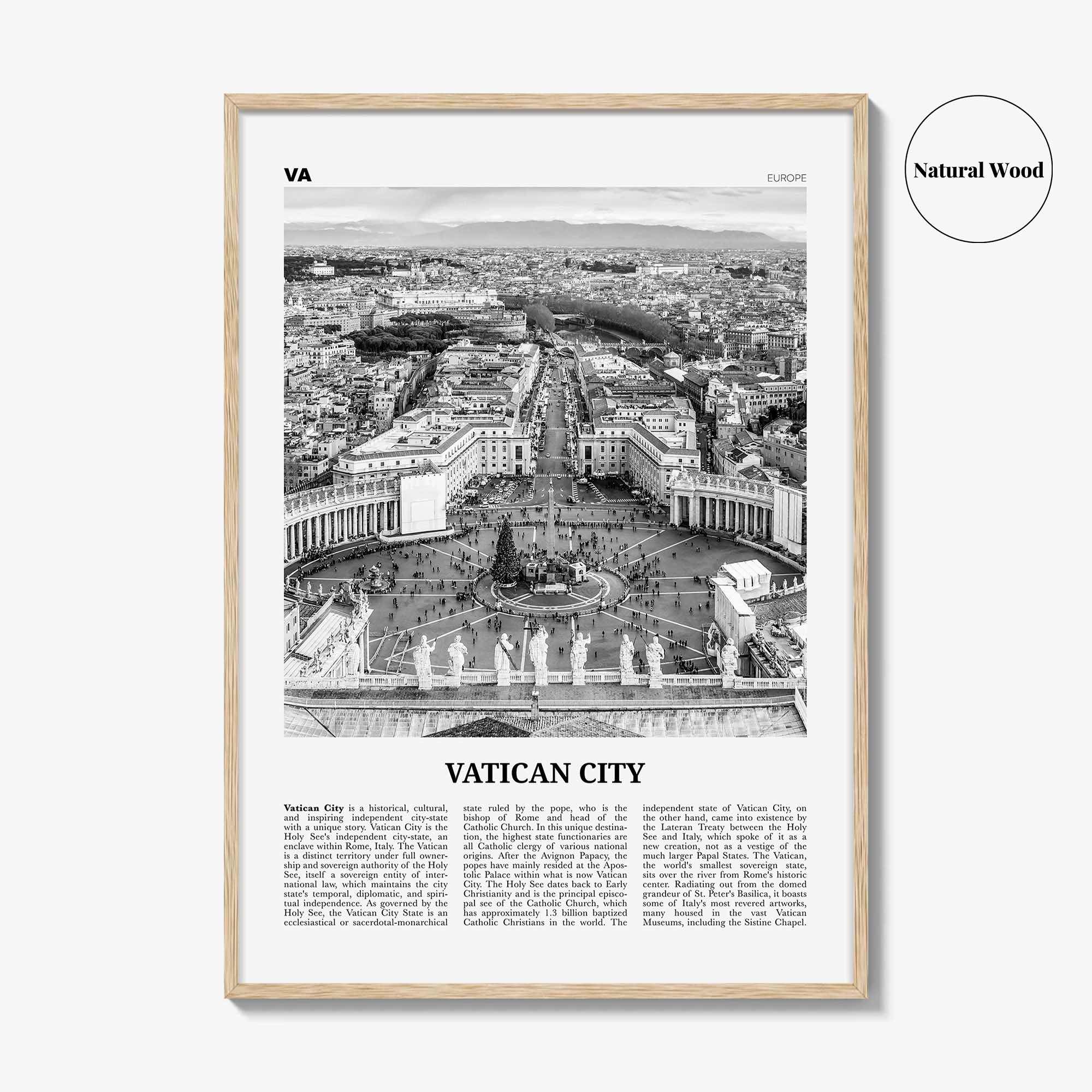Vatican City Print Black and White, Vatican City Wall Art, Vatican City Poster, Vatican Photo, Italy, Italia, Vaticano, Vaticanae, Europe