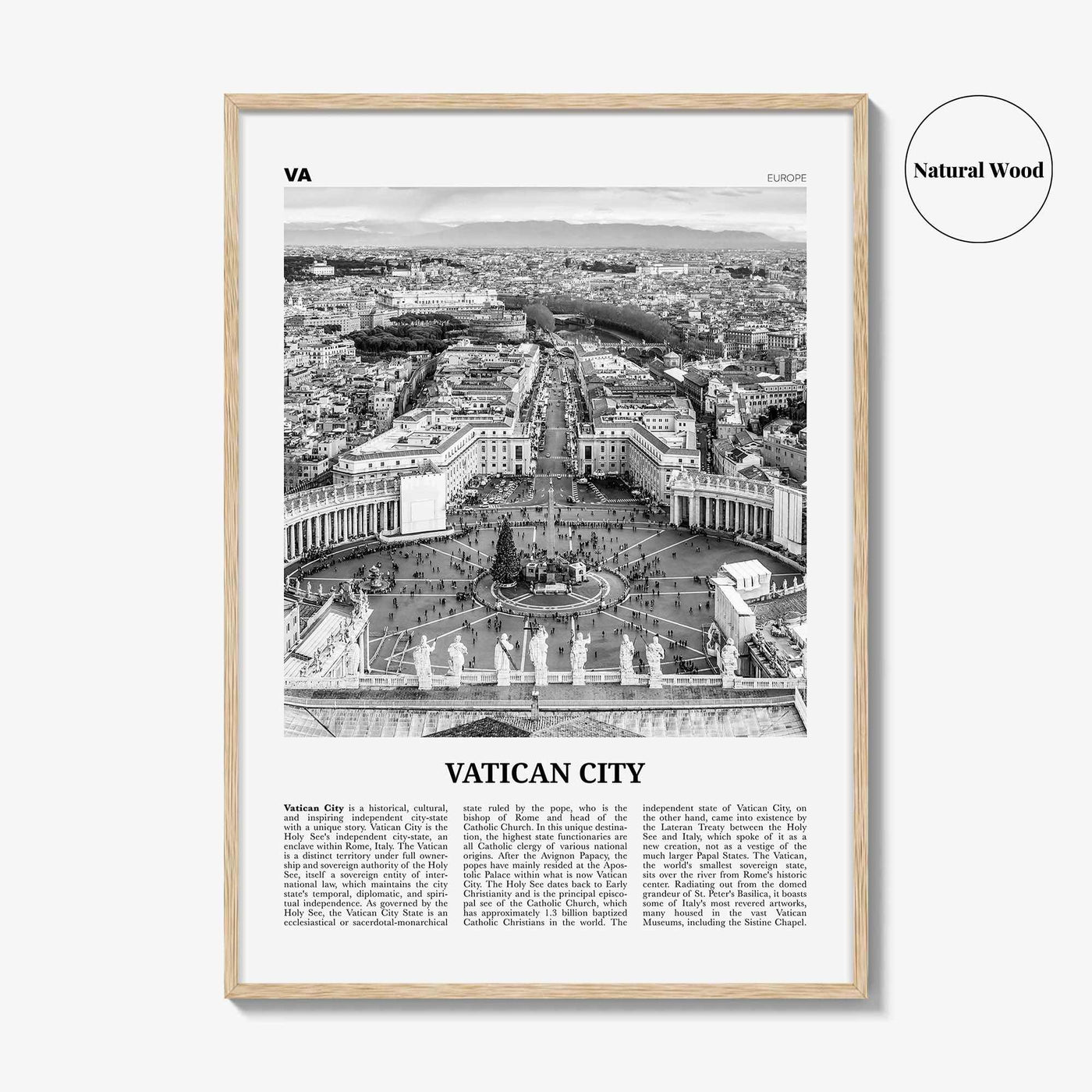 Vatican City Print Black and White, Vatican City Wall Art, Vatican City Poster, Vatican Photo, Italy, Italia, Vaticano, Vaticanae, Europe