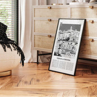 Vejer de la Frontera Print Black and White, Vejer de la Frontera Art, Vejer de la Frontera Poster, Vejer de la Frontera Photo, Décor, Map