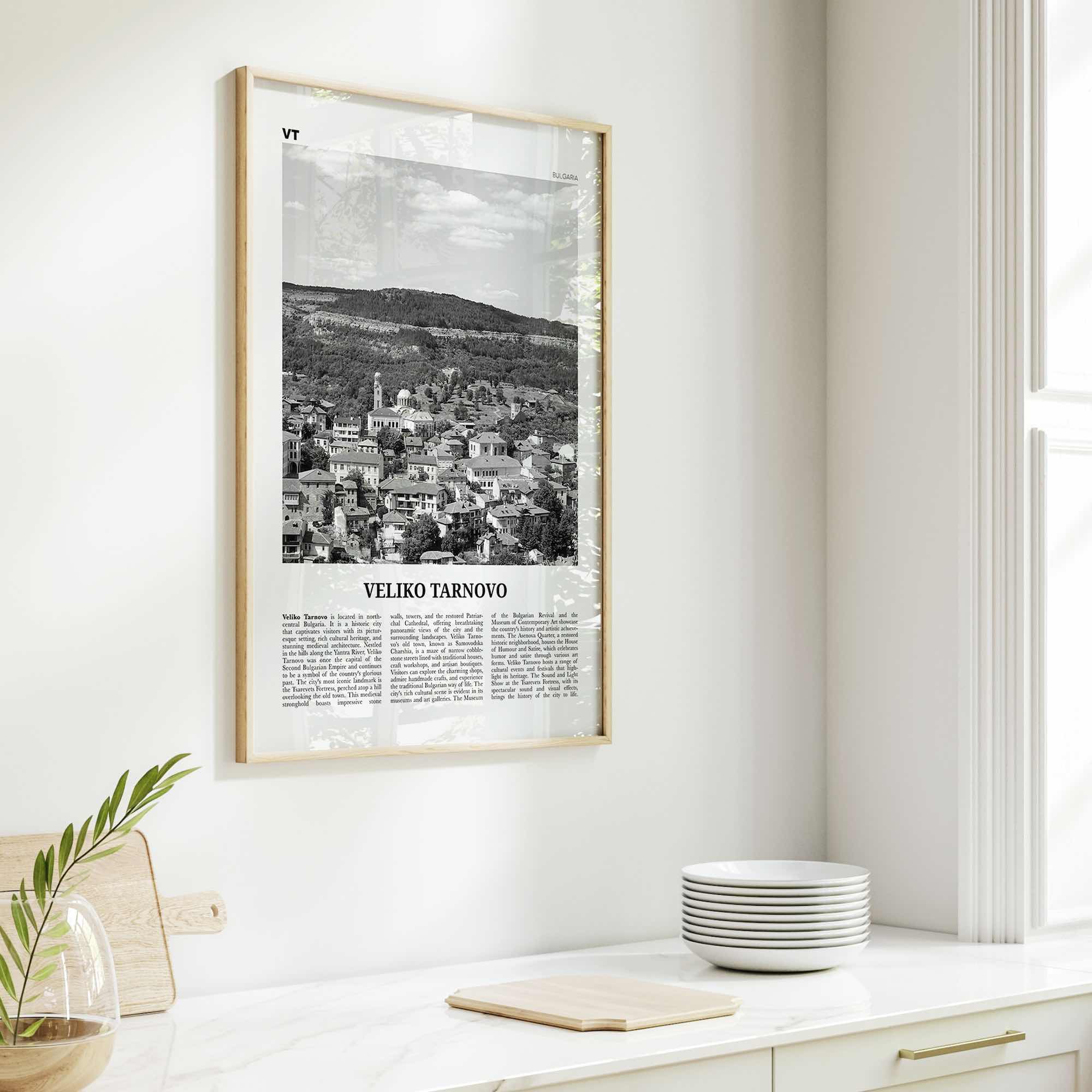 Veliko Tarnovo Print Black and White, Veliko Tarnovo Wall Art, Veliko Tarnovo Poster, Veliko Tarnovo Photo, Veliko Tarnovo Décor, Bulgaria