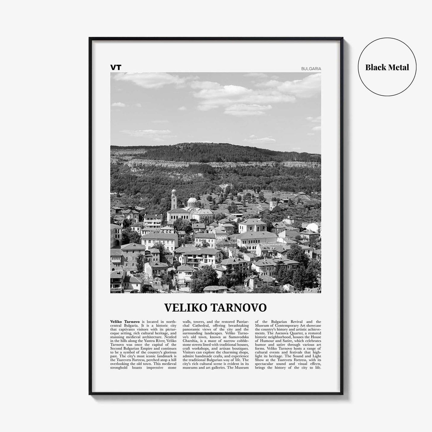 Veliko Tarnovo Print Black and White, Veliko Tarnovo Wall Art, Veliko Tarnovo Poster, Veliko Tarnovo Photo, Veliko Tarnovo Décor, Bulgaria