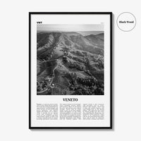Veneto Print Black and White, Veneto Wall Art, Veneto Poster, Veneto Photo, Veneto Wall Décor, Veneto Map, Italy
