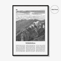 Venezuela Print Black and White, Venezuela Wall Art, Venezuela Poster, Venezuela Photo, Venezuela Wall Decor, Caracas, South America