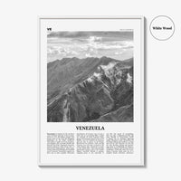 Venezuela Print Black and White, Venezuela Wall Art, Venezuela Poster, Venezuela Photo, Venezuela Wall Decor, Caracas, South America