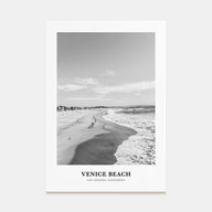 Venice Beach Portrait B&W No 1 Poster