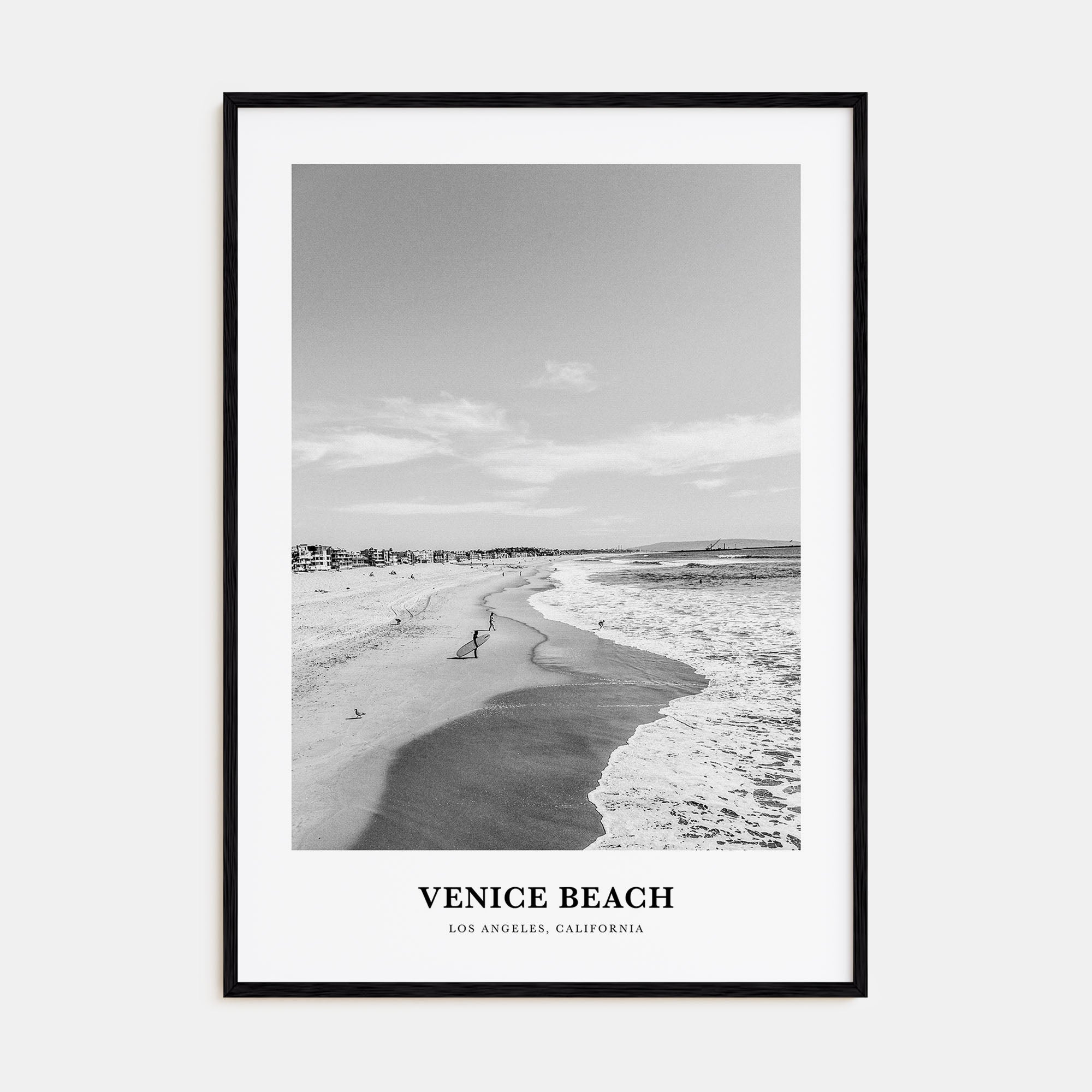 Venice Beach Portrait B&W No 1 Poster