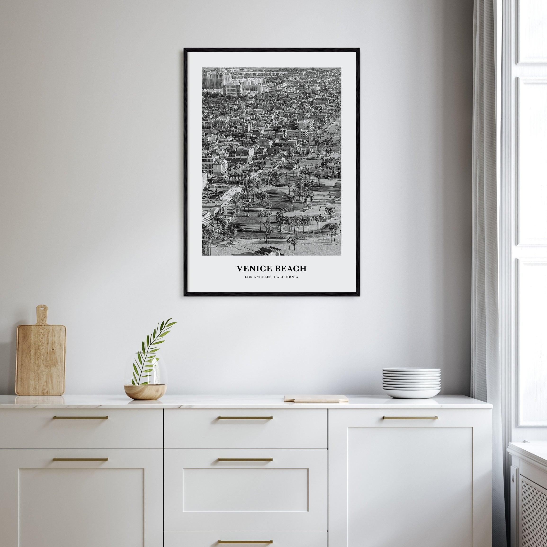 Venice Beach Portrait B&W No 2 Poster