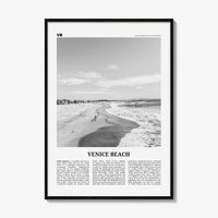 Venice Beach Print Black and White No 1, Venice Beach Wall Art, Venice Beach Poster, Los Angeles, California, USA, United States